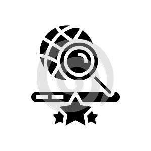 domain authority seo glyph icon vector illustration