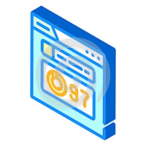 domain authority seo isometric icon vector illustration
