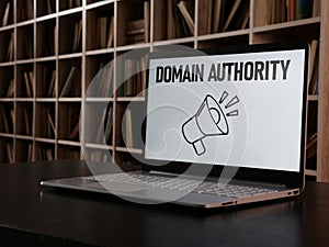 Domain authority is shown using the text