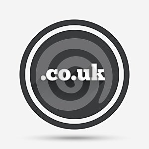 Domain CO.UK sign icon. UK internet subdomain.