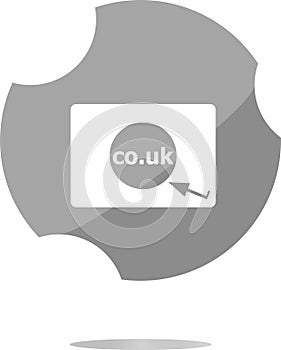 Domain CO.UK sign icon. UK internet subdomain symbol