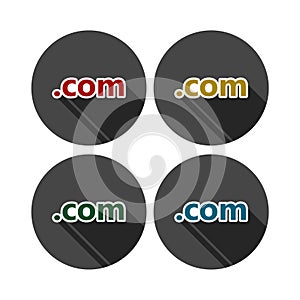 Domain COM sign icon. Top-level internet domain