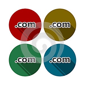 Domain COM sign icon. Top-level internet domain