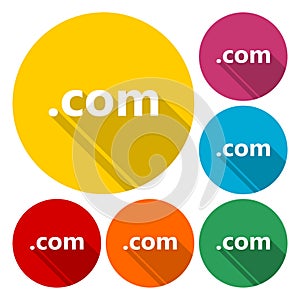 Domain COM sign icon. Top-level internet domain