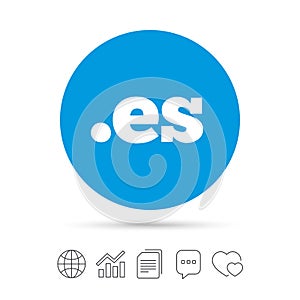 Domain ES sign icon. Top-level internet domain.