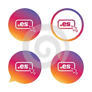 Domain ES sign icon. Top-level internet domain.