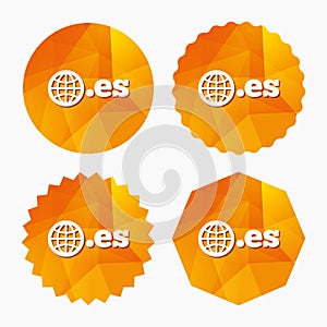 Domain ES sign icon. Top-level internet domain.