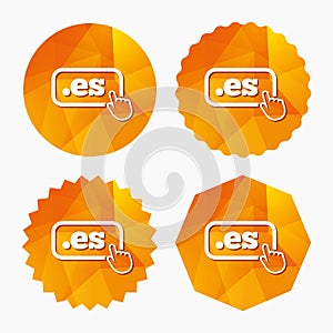 Domain ES sign icon. Top-level internet domain.
