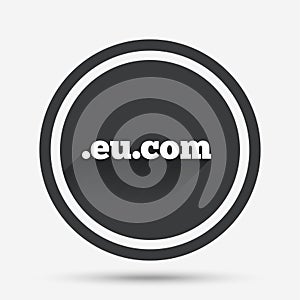 Domain EU.COM sign icon. Internet subdomain.