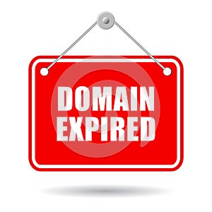 Domain expired vector sign