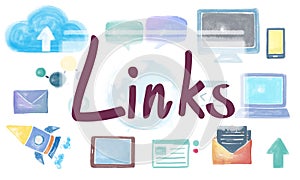 Domain Homepage HTML Links Global Connection Concept