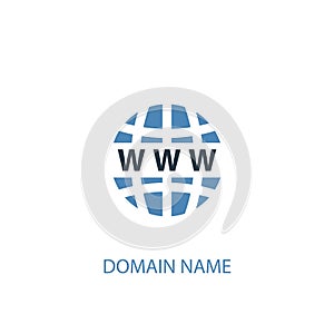 Domain Name concept 2 colored icon