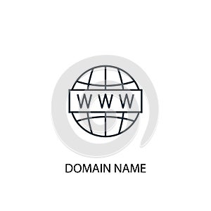 Domain Name concept line icon. Simple