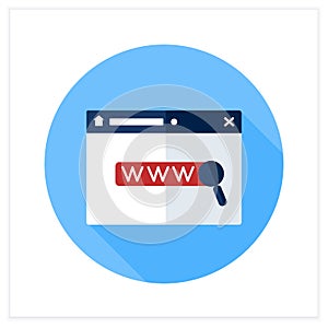 Domain name flat icon