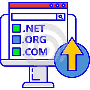Domain name icon vector website url registration