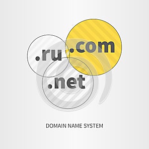 Domain name services web logo and icon