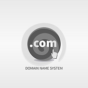 Domain name services web logo, icon, button.