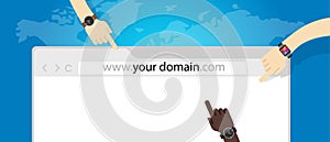 Domain name web business internet concept url