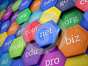 Domain names - internet concept