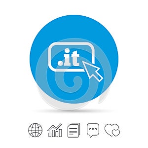 Domain IT sign icon. Top-level internet domain.