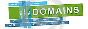 Domains Blue Green Stripes Banner