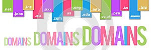 Domains Colorful Stripes Banner