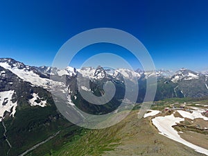 Dombay, mountainous territory, ski resort and nature reserve of the North Caucasus in Karachay-Cherkessia, Russia