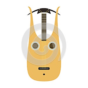 Dombra guitar icon stringed musical instrument classical orchestra art sound tool and acoustic symphony stringed fiddle