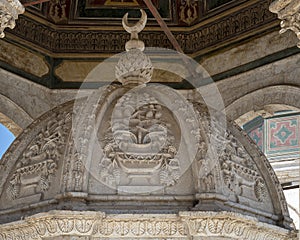 Dome of the ablutions fountain, courtyard of the Alabaster mosque situated in the Citadel of Cairo, Egypt.