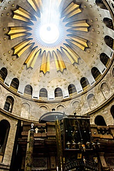 The Dome of the Anastasis above the aedicule a small chapel which encloses the Holy Sepulchre photo