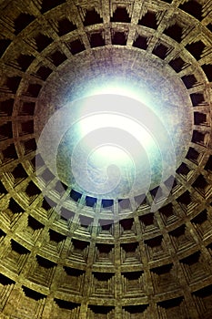 Dome of the ancient roman temple of all gods - pantheon