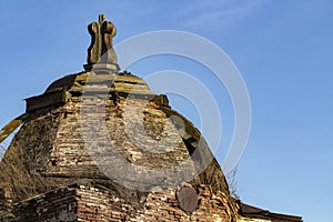 Dome on an ancient ruined and abandoned building