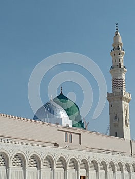 Dome of Masjid Nabawi, Madinah, Saudi Arabia photo