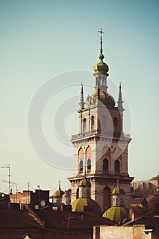 Dome of the Assumption Cathedral in Lviv
