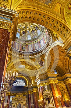 Dome Basilica Arch Saint Stephens Cathedral Budapest Hungary