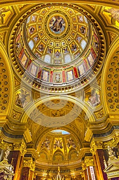 Dome Basilica Arch Saint Stephens Cathedral Budapest Hungary