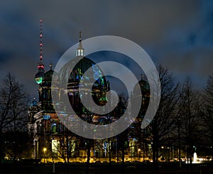 Dome in Berlin at night