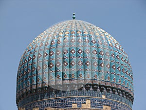 Dome of Bibi-Khanym mosque in Samarkand photo