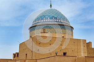 Dome with birds of Seyed Rokn-al din Mausoleum in Yazd. Iran