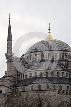 Dome of Blue Mosque in winter, Istanbul, Turkey