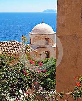 Dome of a Byzantine Church in Monemvasia, Greece