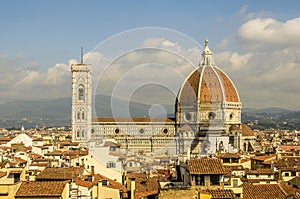 The dome of the cathedral of florence at level