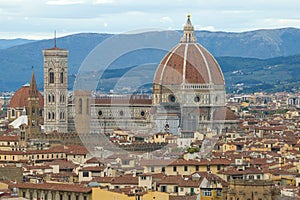 Dome of Cathedral of Santa Maria del Fiore. Florence, Italy