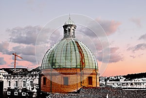 Dome of Cathedral sunset Ancona Italy