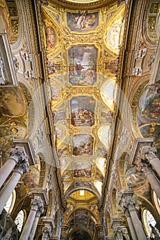 Dome and ceiling of the Baroque church of Santa Maria delle Vigne photo