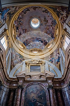 Dome with ceiling painted in the church Santa Maria Maddalena dei Pazzi, Florence ITALY photo
