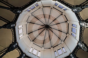 Dome of the central gallery of La Modelo prison in Barcelona photo