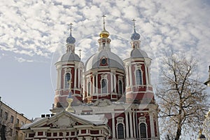 The dome of the Church against the blue sky
