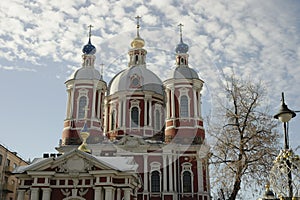 The dome of the Church against the blue sky