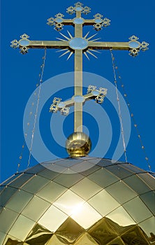 Dome of Church of the Holy Martyrs Faith, Hope, Charity and their mother Sophia in Obninsk